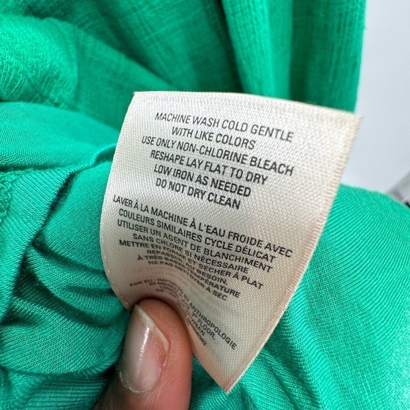 Anthropologie Maeve Fit-and-Flare Knit Dress Green XSP New Timeless Chic Classic - Picture 11 of 13